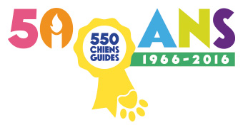 Logo 50 ans des chiens guides