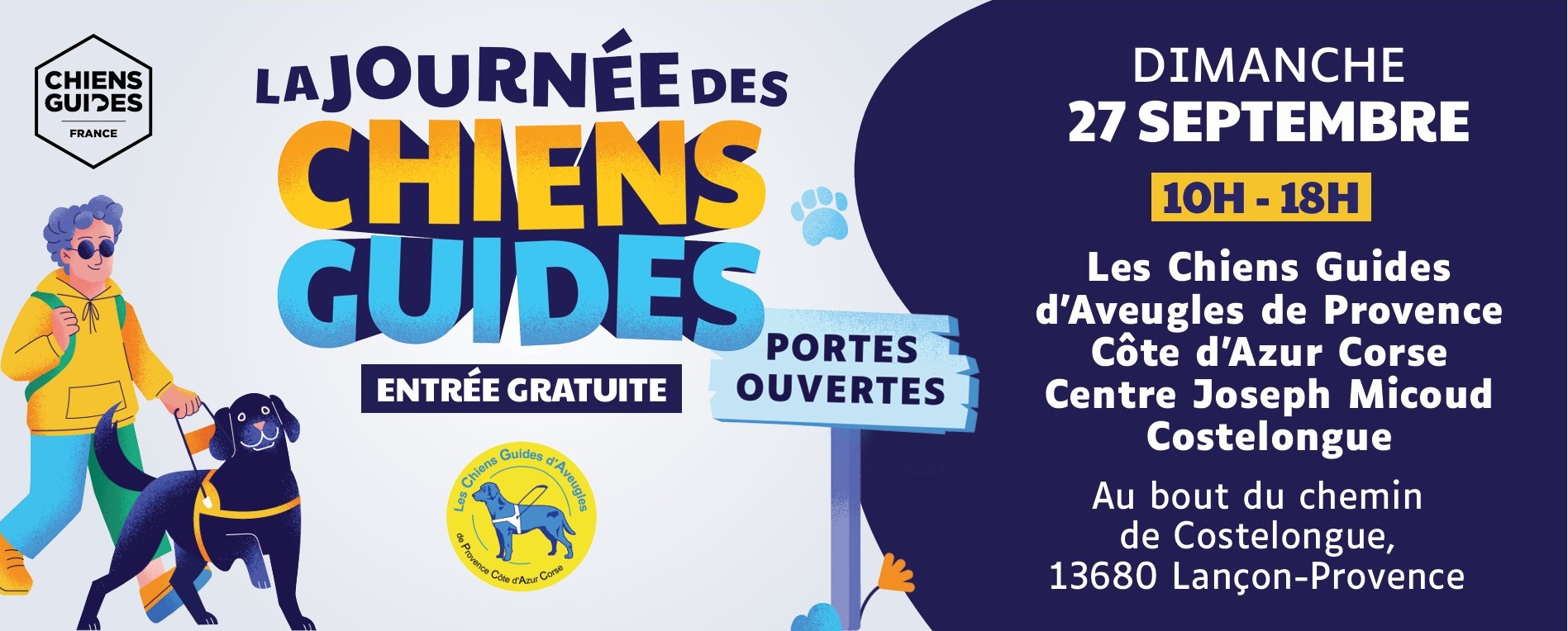 La Journée des Chiens Guides le dimanche 27 septembre 2026 à Lançon-Provence