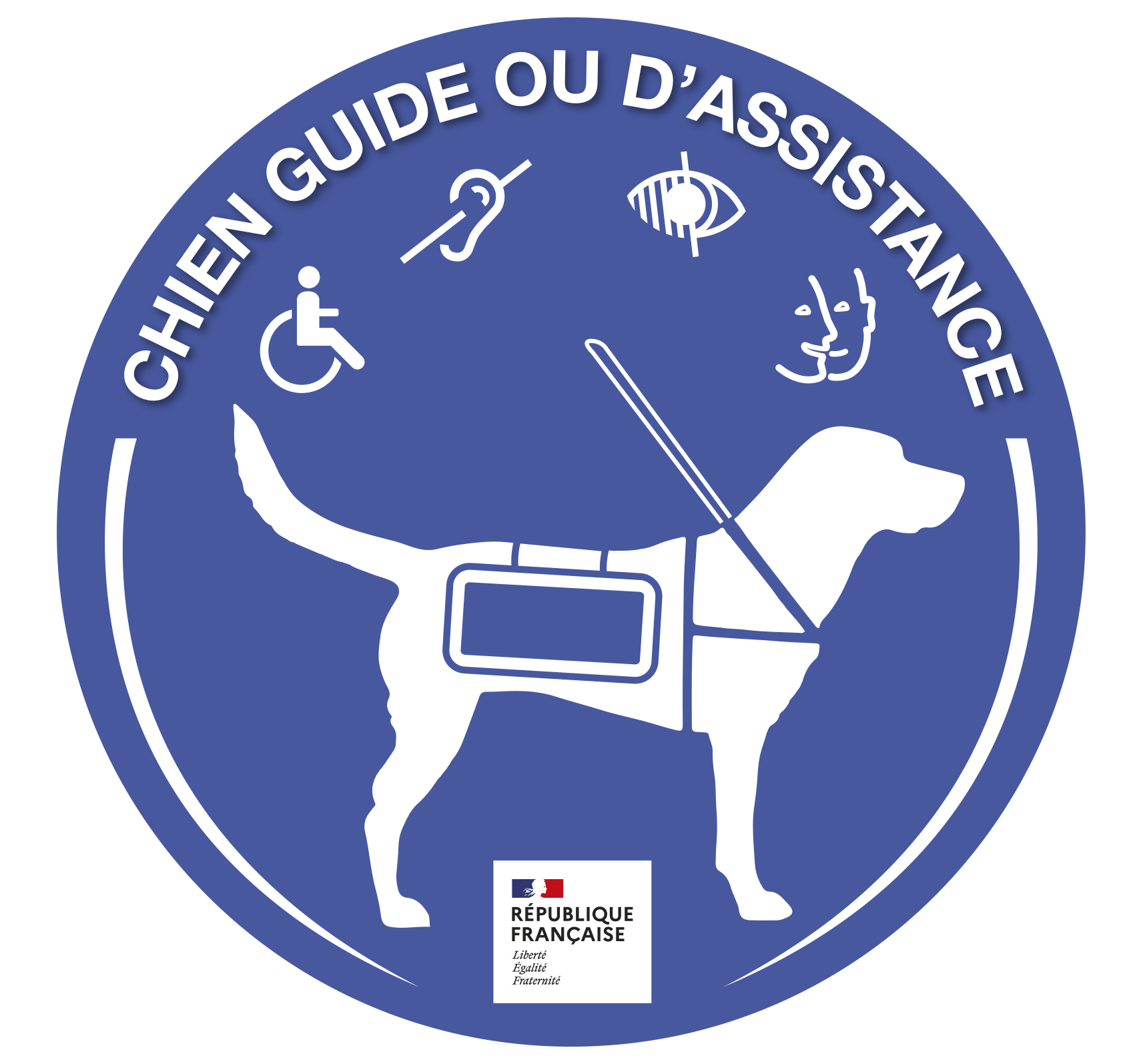 Logo universel chien guide
